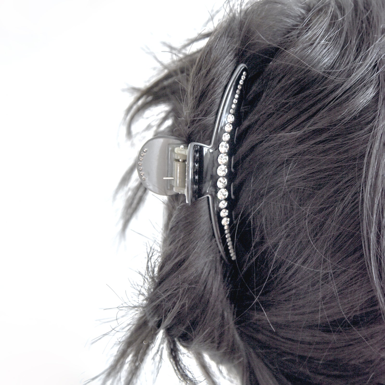 Luxury Designer Inspired Crystal-Logo Tortoiseshell Rectangular Hair Clip Tortoise Rhinestone Barrette - Etsy main image 2