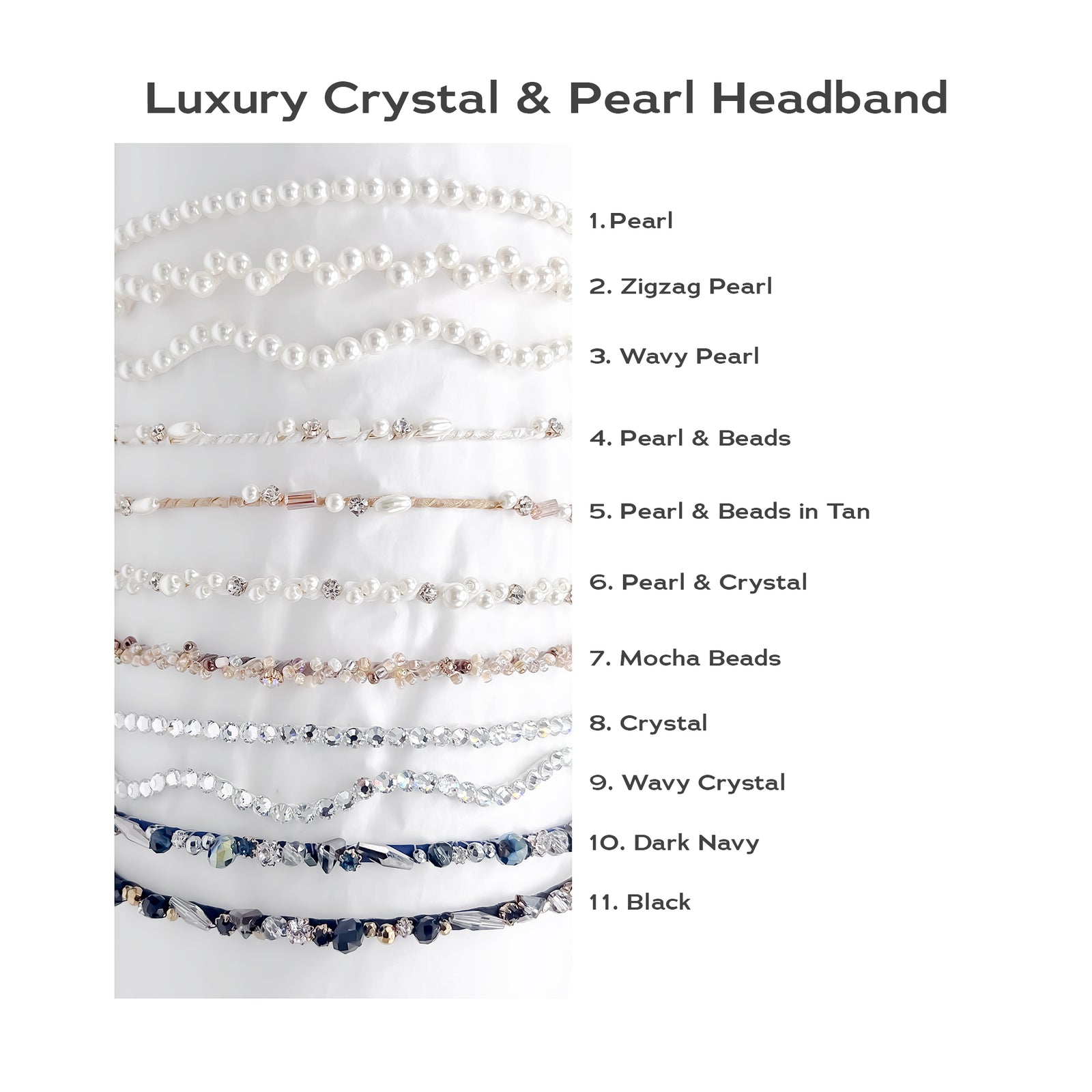 Luxury French-Inspired Handmade Crystal & Pearl Headband – Elegant