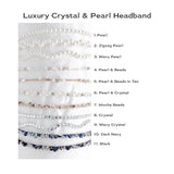 Delicately embellished with shimmering crystals pearls and bijoux thin and comfy Hairband. Perfect for weddings, Holidays, or elevating your everyday style. Maison Soyenne
