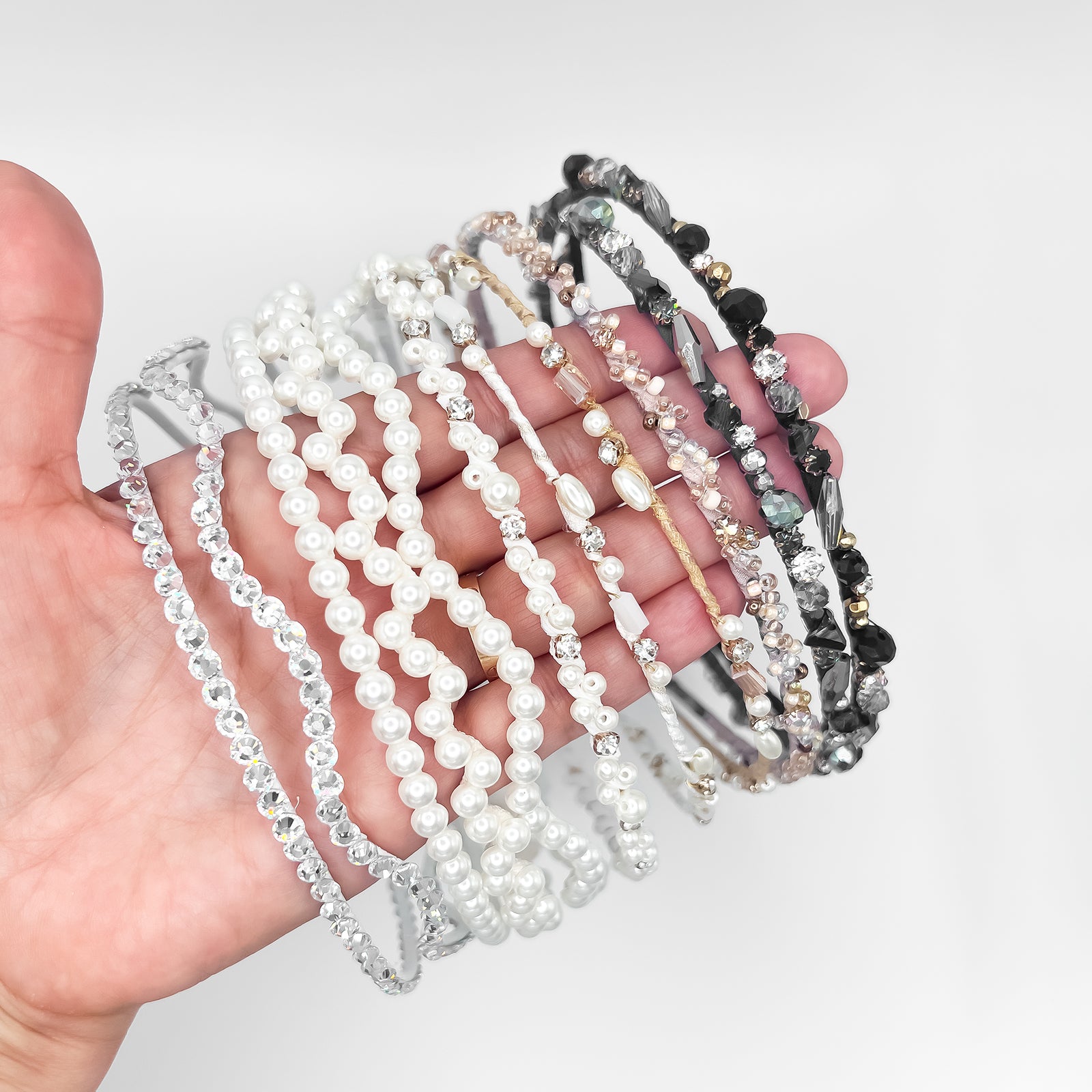 Her lip to♡Crystal Charm Headband♡新品未使用 Luxury French-Inspired Handmade Crystal & Pearl Headband – Elegant