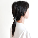 Tortoise claw hair clip for thick hair with Swarovski rhinestones in Black Maison Soyenne