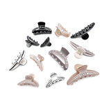 Luxury French tortoise hair claw clip with Swarovski rhinestones by Maison Soyenne