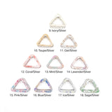 French style small triangle hair clip collection in pastel marble colors, eco-friendly acetate with silver clasp