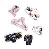 Vintage-inspired fabric hair claw clip by Maison Soyenne – sustainable, elegant, updos & half-up styles, small & large, white, pink, black
