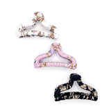 Boho vintage fabric small hair claw clip by Maison Soyenne – sustainable, handmade,  small & large, white, pink, black, Vintage Hair Accessories Collection