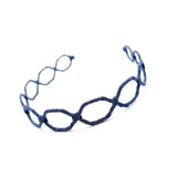 Handmade Eco-Friendly Denim Headband – Comfy & Stylish Hair Accessory for Women. Elevate your everyday look with our handmade, sustainable denim-wrapped headband, thoughtfully designed for comfort and style. Crafted from eco-friendly materials, this lightweight, pressure-free headband is perfect for all-day wear without the tight squeeze. Available colors, Ivory, Vintage Rose, Classic Denim Blue, Black - Maison Soyenne