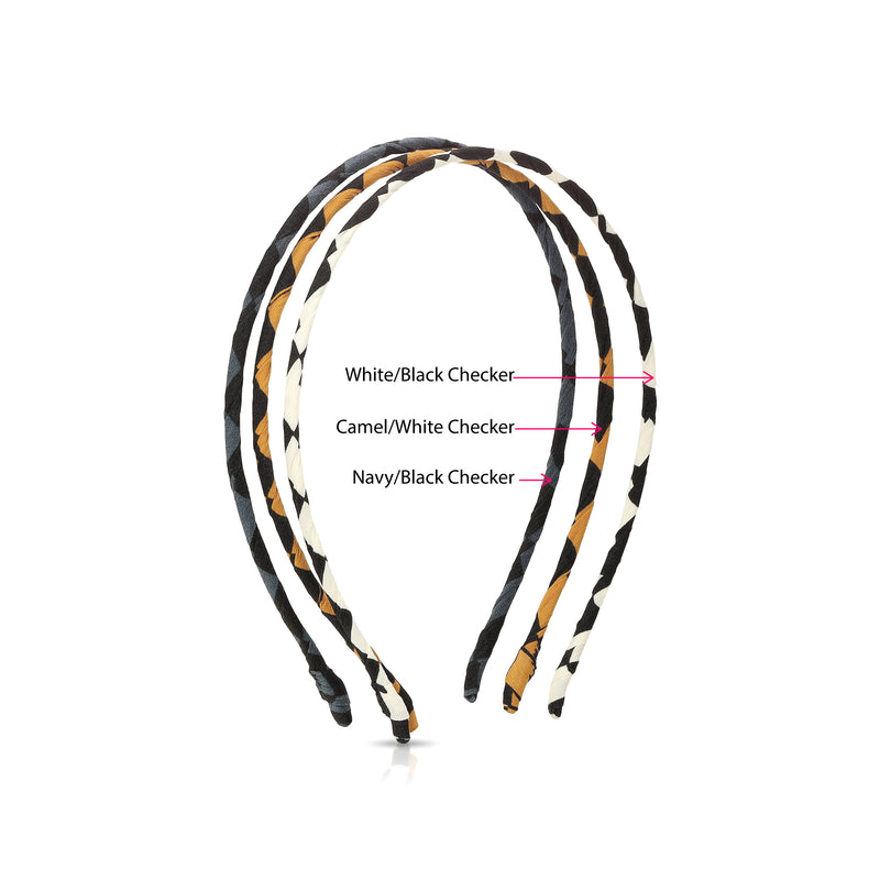 Sustainable and stylish, this minimalist checkered headband features a super skinny, ultra-thin shape that blends comfort with structure. Wrapped in eco-friendly vintage fabric, it’s thoughtfully crafted at Maison Soyenne’s studio in Seoul with the planet—and your style—in mind. Whether you're going for a casual look or a classic, timeless vibe, this minimalist black and white checker pattern adds the perfect finishing touch.