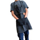 Upcycled levi's denim apron, vintage levi's apron, recycled levi’s apron, unisex levi's denim apron, made in usa best levi’s black apron