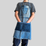 Upcycled levi's denim apron, vintage levi's apron, recycled levi’s apron, unisex levi's denim apron, made in usa levi’s best blue apron