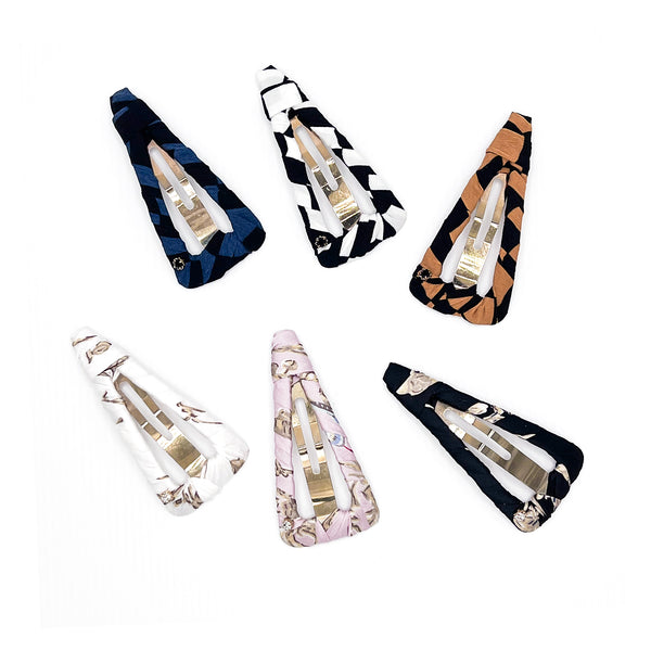 Maison Soyenne unique jewelry hair pins – vintage crystal bobby pins handcrafted with eco-friendly fabric and bijoux embellishments