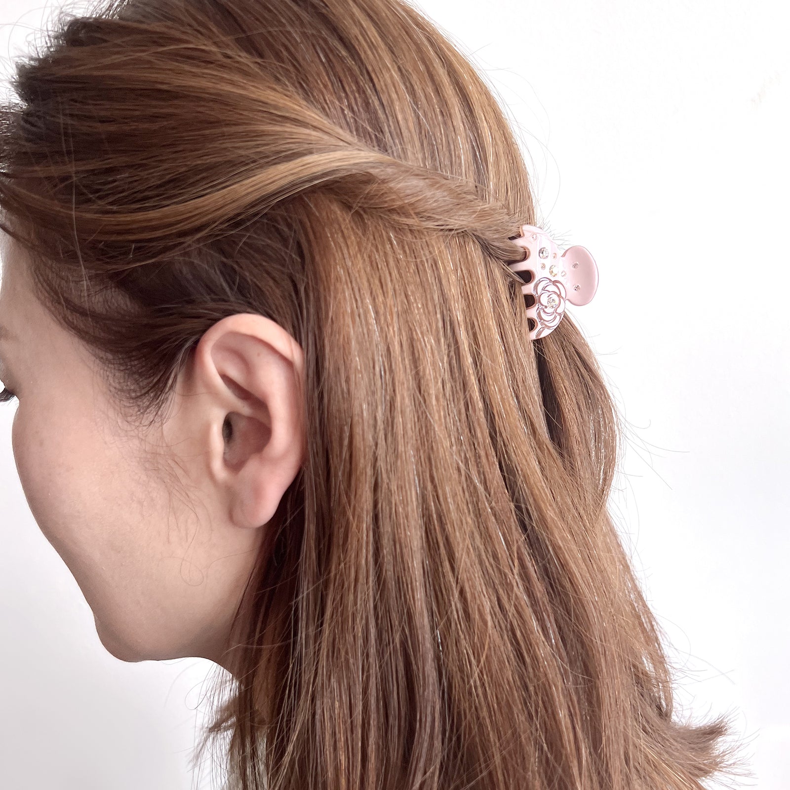 Choose Yours- Gorgeous Camellia Hair Claw Clip Red Rose Pearl Hair Claw main image 3