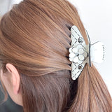 Swarovski Camellia Flower Claw Clip set with Ivory color Large size for thick, full, or long hair, Luxury Rhinestone Hair Clip – MAISON SOYENNE