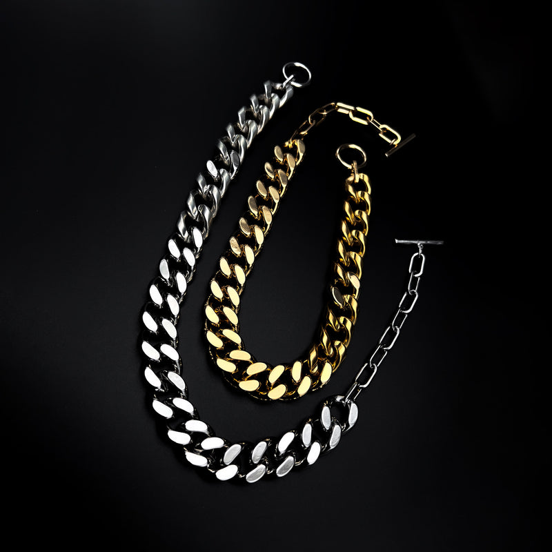 Unique Thick Cuban Link Chain Necklace For Women, Bold Curb Chain Link Necklace For Men | Maison Soyenne