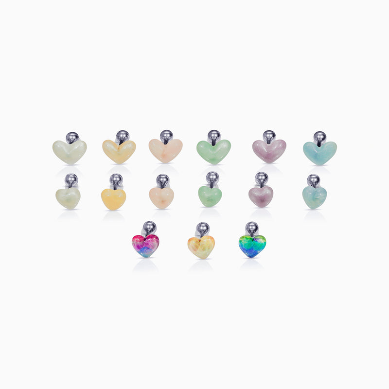 surgical steel heart ear piercing, tiny 3d heart ear stud, minimalist heart screw back earring, friendship gift for her, Valentine's gift for her, Vdays gift for friends, Valentines day gift, barbell surgical ear stud, sisters gift, bff gift for her, cute heart ear studs, birthday gift for her