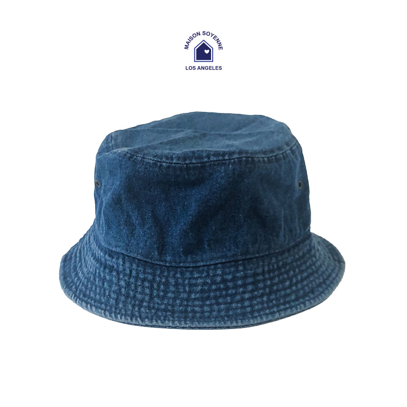 denim bucket hat, mineral washed denim bucket hat, denim hat, vintage hat, spring bucket hat, summer denim hat, trendy denim hat, prewashed denim hat, denim blue hat, black denim bucket hat, retro hat