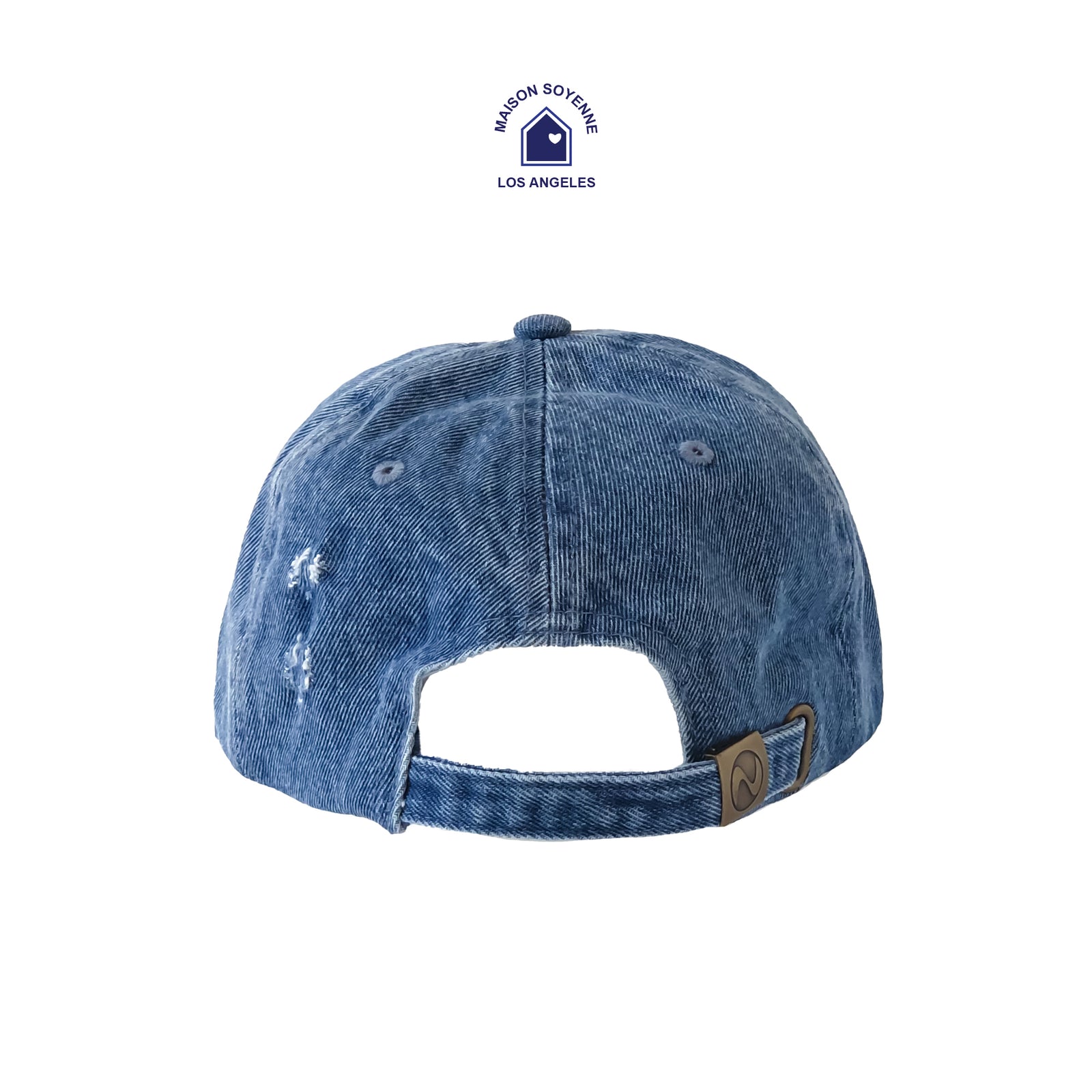DISTRESSED DENIM BASEBALL CAP – MAISON SOYENNE - Main Image