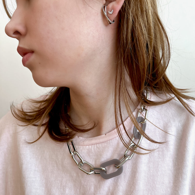 best chunky bold link chain necklace for women, mixed chain thick paper clip necklace, luxury chunky links necklace for men, made in usa bold links chain necklace