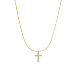 GOLD CROSS NECKLACE Pavé Cubic Zirconia on CZ 925 Sterling Silver,  minimalist jewelry, Korean necklace, holiday gift idea, bff gifts, k-pop style earrings, K-pop necklace 