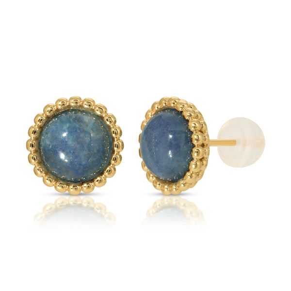Beautiful Gemstone Gold Earrings, Cubic Zirconia 925 Sterling Silver Ear Studs, Elegant & Timeless CZ Gold Earrings, Rose Quartz gemstone ear studs, Peach gemstone gold round stud, Blue sapphire gemstone gold earrings, Minimalist Jewelry, Holiday Gift for Her, Holiday Gift Ideas, Maison Soyenne, Korean Jewelry