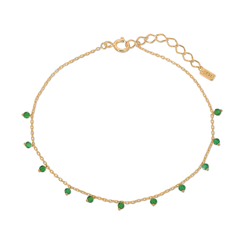 Emerald green gold necklace on 925 sterling silver, blue sapphire gold necklace on 925 sterling silver, cubic zirconia charm gold necklace, holiday gift idea, gift for her, Korean style jewelry, K-pop necklace, minimalist jewelry, birthstone necklace, birthday bff gift for her
