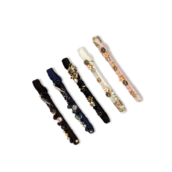 unique french jewelry hair pin, eco-friendly handmade in USA, vintage crystal bobby pins