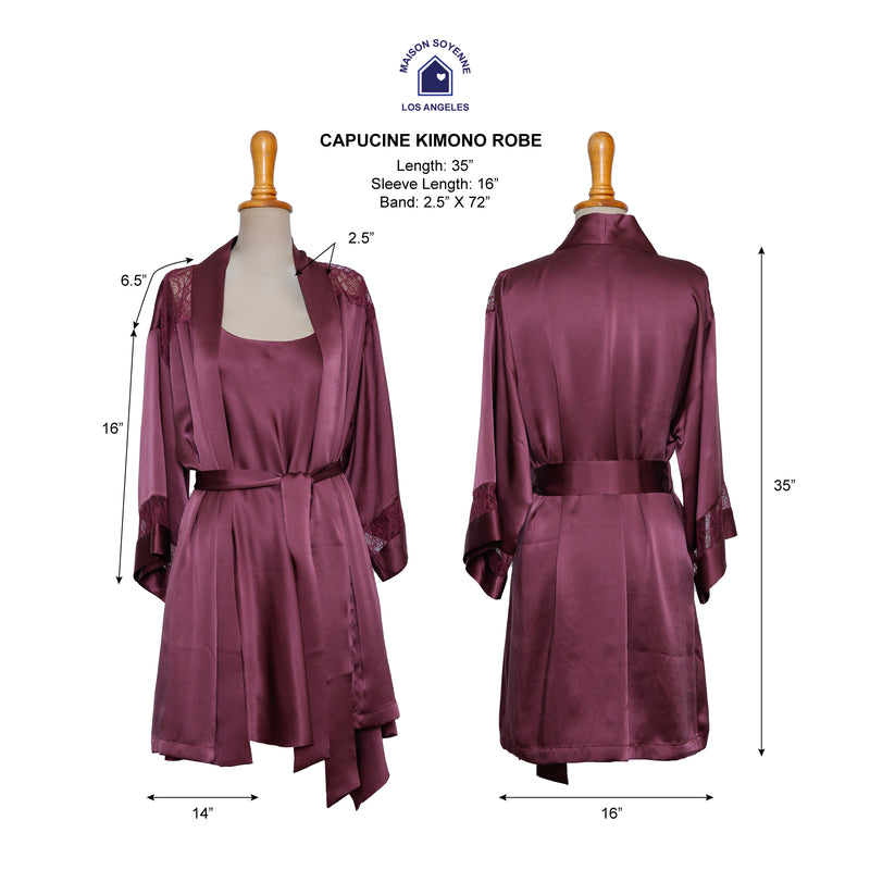 Luxury Silk Robe for Men, Cappuccino Color