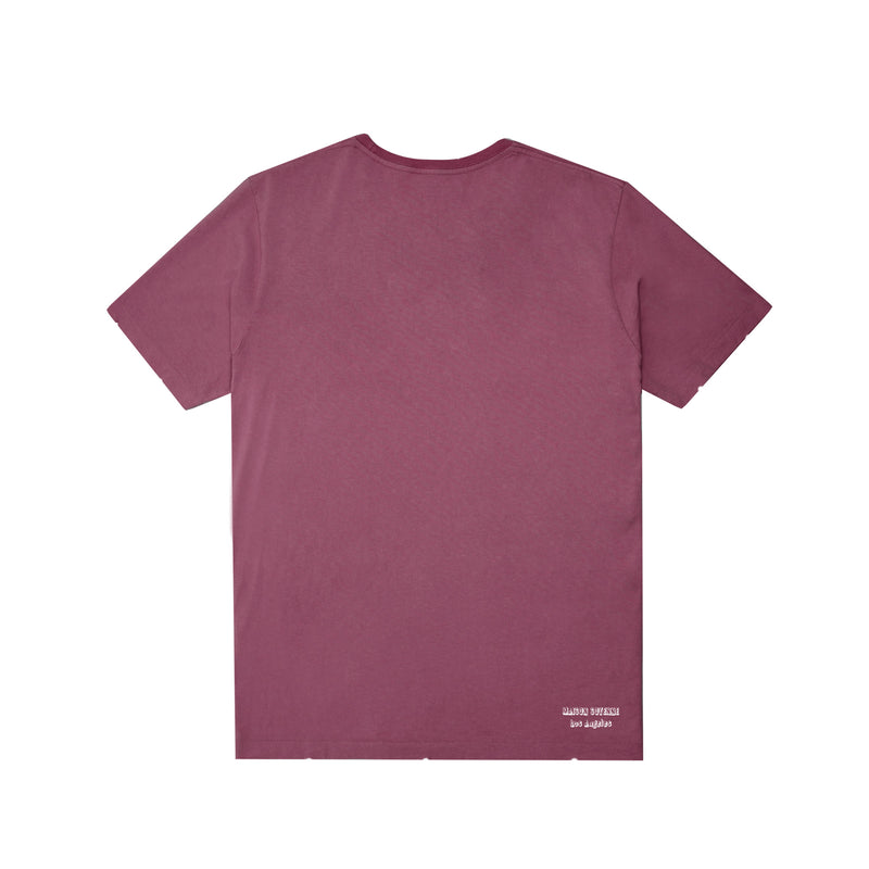 Best Men’s graphic Lonerism tee, premium crisp t-shirts, Eco-friendly, sustainably made in Los Angeles, USA unique Men’s graphic maroon tees
