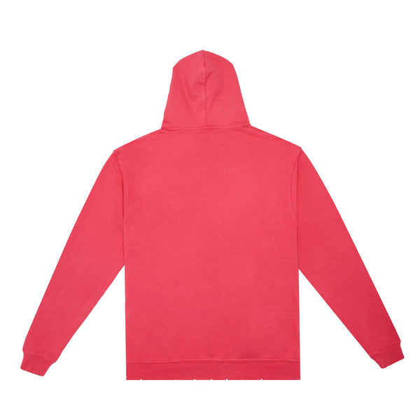 Eco-friendly made in USA best men's solid hoodie, vintage style pigment dyed luxury unisex organic cotton red hoodie, maison soyenne