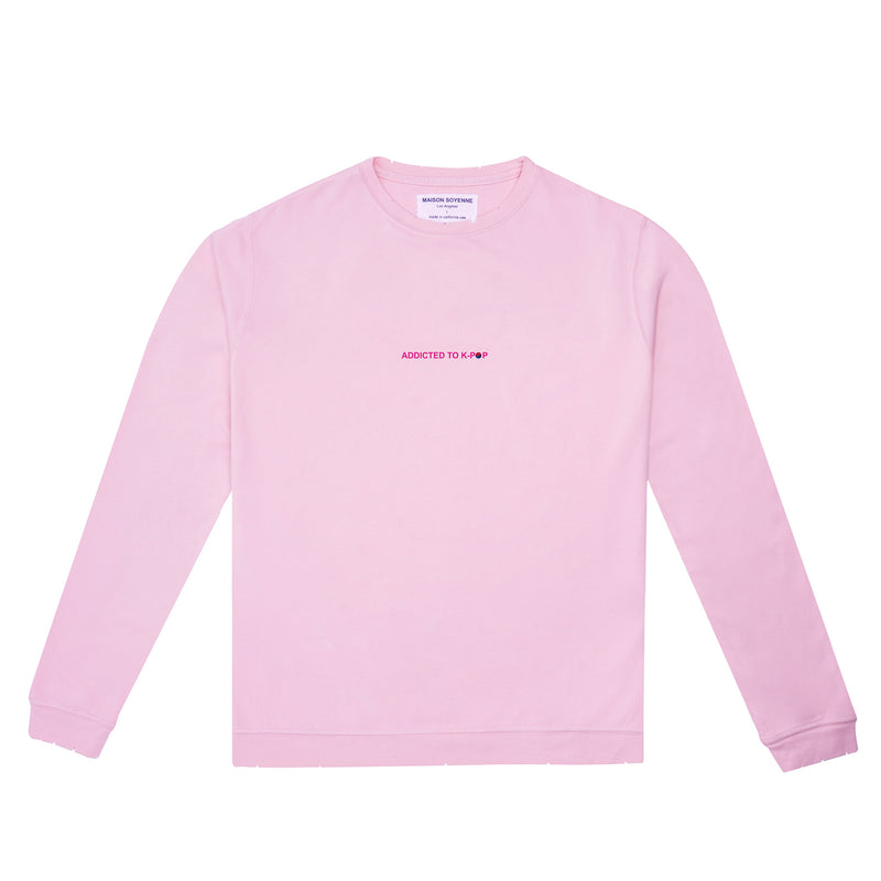 graphic sweatshirt, k-pop lover sweats, pink sweatshirt for men, unisex k-pop sweat, USA made sweatshirt
