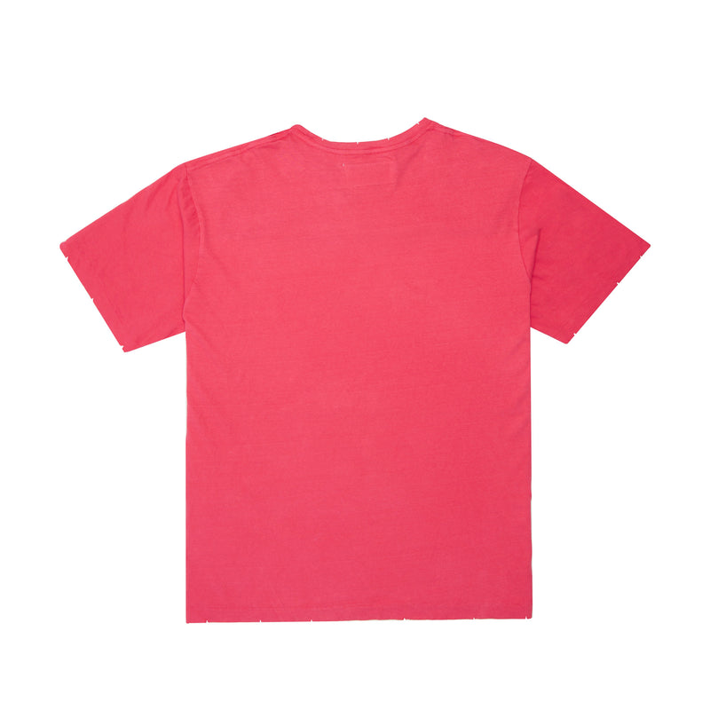 Eco-friendly made in USA best premium men's cotton t-shirt, luxury vintage soft distressed unisex cotton tee red, maisonsoyenne  